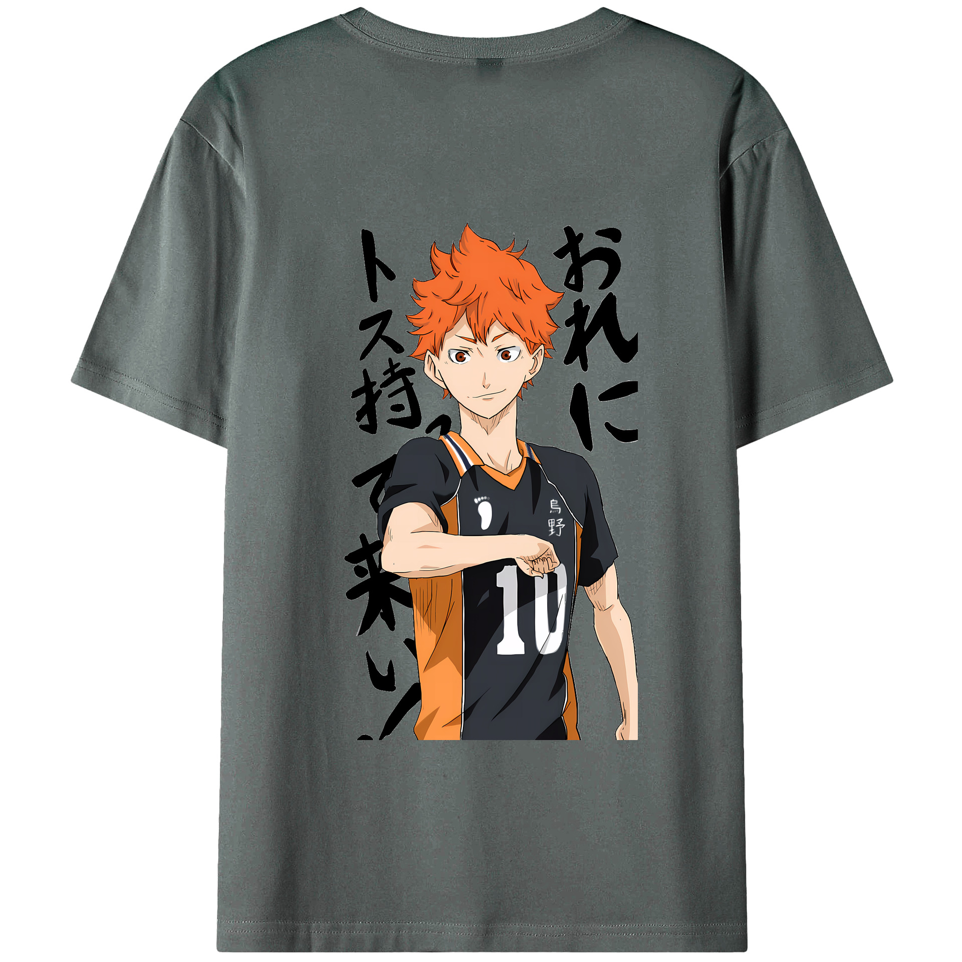 （画像用） ハイキュー!! Haikyu!! 綿100％ メンズ半袖Tシャツ（バックプリント） 通気性